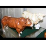 John Beswick ceramic bull, together with one other