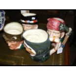 Four Royal Doulton character jugs including Granny