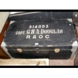 An old military trunk 'Captain G H A Douglas'
