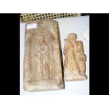 A carved stone antiquity of religious figure - 27c