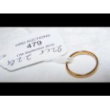 A 22ct wedding band - 2.2 grams