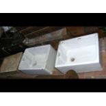 Three antique butler's sinks