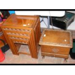 A nest of four oriental occasional tables, togethe