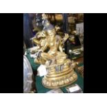 Sino/Tibetan gilt bronze statue depicting Buddhist