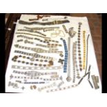 An extensive collection of white metal and other e
