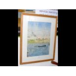 COLIN HOWARD - watercolour on sea chart - Kent - 3