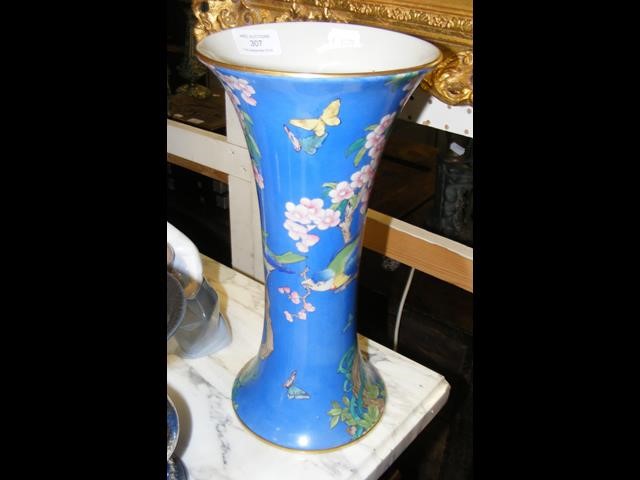 A Picardy Whieldon vase with bird and flower decor