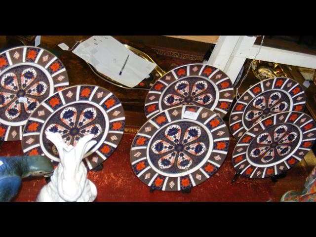 A set of six Royal Crown Derby Imari pattern cabin