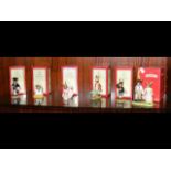 Six boxed Bunnykins figures including "Jack and Ji