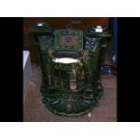 An attractive antique French enamel stove - H62cm