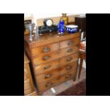 A 19th century mahogany chest of two short and fou