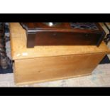 Antique pine storage chest