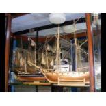 Model ship of 'Revenge' - 72cm high, together with
