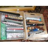 Selection of model railway coach parts - contained