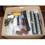 Selection of unboxed railway coaches and wagons