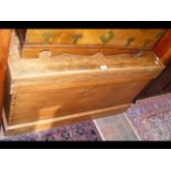 Antique pine storage chest