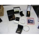 Selection of costume jewellery, including bangles,