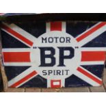 An old enamel sign - BP Motor Spirit - 41cm x 61cm