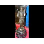 Antique spelter figure 'Hallebardier' - 58cm high