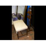 Antique stool, together with a wool winder