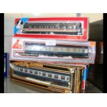 Six boxed Lima model railway carriages