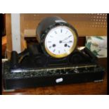 Victorian slate and marble mantel clock - Retailed