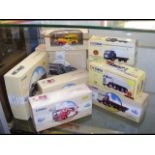 Selection of boxed Corgi buses and haulage trucks