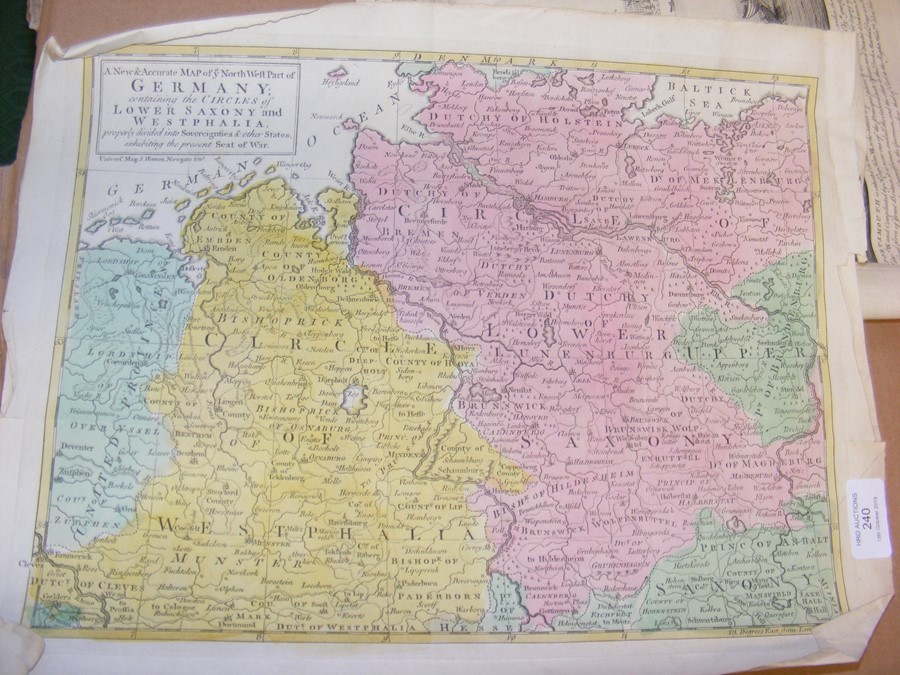 A folio of maps, including Germany, Prussia and early engravings - Image 8 of 32