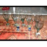 A set of six - 24cm high - studio wine glasses, to