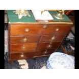 Antique ship's chest with sunken brass handles - 8
