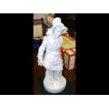 A 45cm high Parian figure of a lady