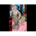 A 50cm high French spelter figure 'Guetteur' on 15