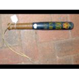 An old VR hand painted wooden truncheon - 38cm lon