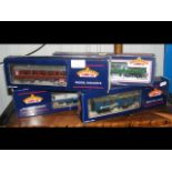 Four boxed Bachmann coaches