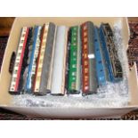 Selection of unboxed railway coaches