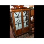 Two door Edwardian display cabinet