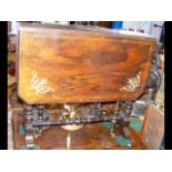 A Victorian rosewood and inlaid Sutherland table -
