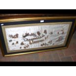 A framed and glazed Chinese 100 boys embroidery