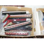 Selection of unboxed model railway coaches