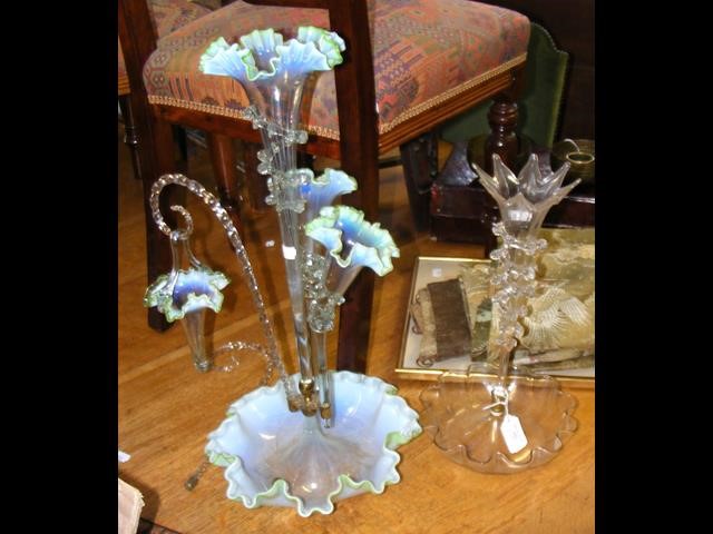 Victorian epergne and one other