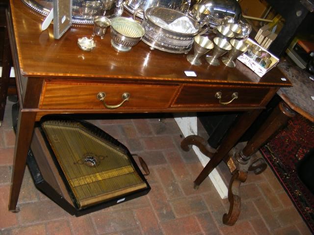 Edwardian two drawer desk