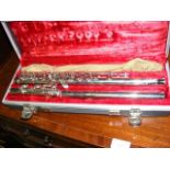 A Regent flute in fitted carrying case