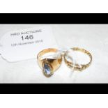 An 18ct gold ring, together with one other