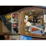 A box of model railway outbuildings and one other