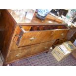 Early 19th century mahogany secretaire chest, the