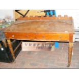 A 19th century satinwood side table, having legs d