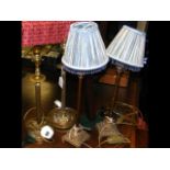 Two pairs of decorative table lamps
