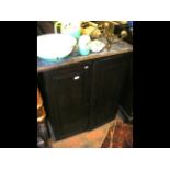 Antique cupboard with panelled doors