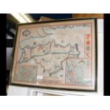 An antique Isle of Wight map by JOHN SPEED circa 1611 - sold