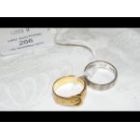 Two 18ct gold rings